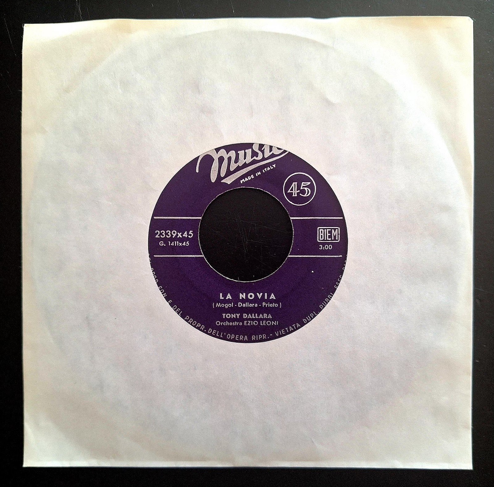 7"/SINGLE  TONY DALLARA - La Novia, Ophalen of Verzenden, Gebruikt, Pop