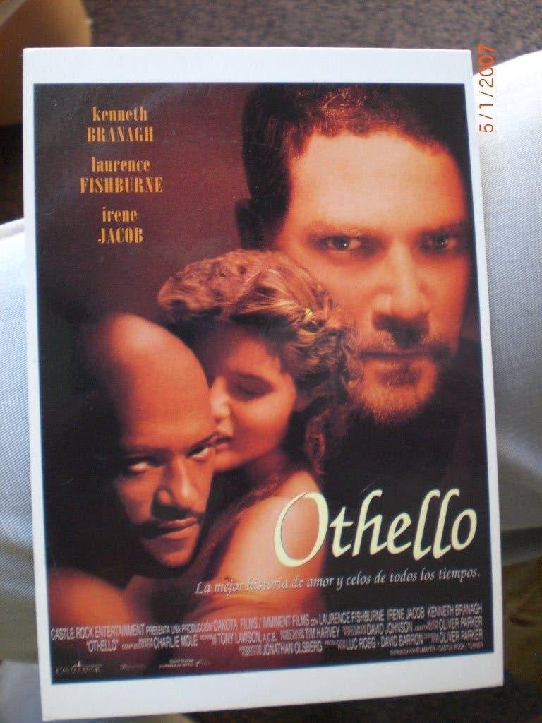 kaart Lauwrence Fishburne Irene Jacob Kenneth Branagh Othell, Ophalen of Verzenden, 1980 tot heden, Ongelopen, Sterren en Beroemdheden