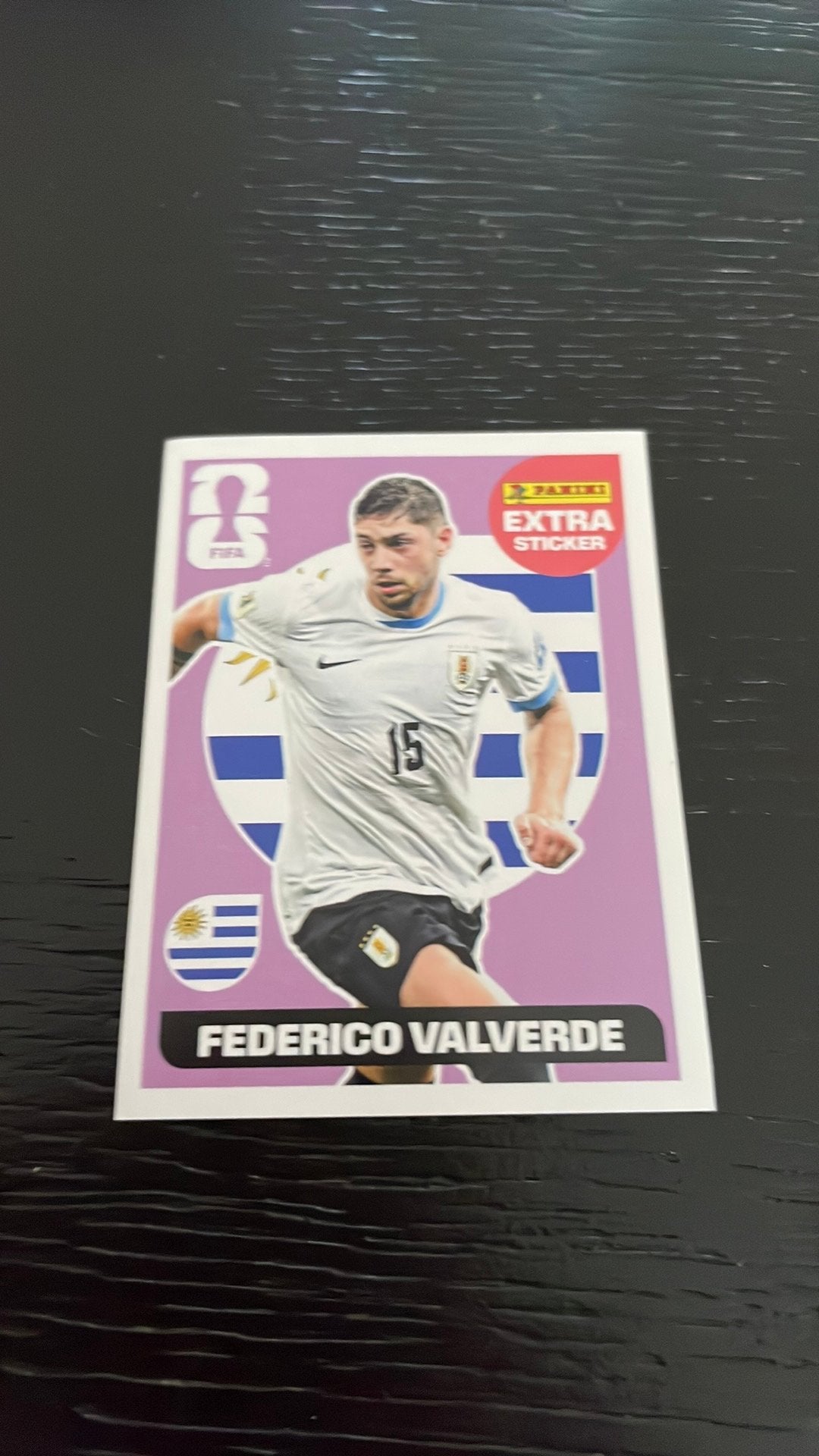 Extra sticker Federico Valverde, Hobby en Vrije tijd, Stickers en Plaatjes, Ophalen of Verzenden, Zo goed als nieuw, Sticker