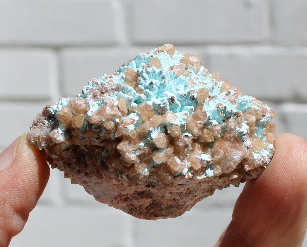 CALCIET en CHRYSOCOLLA uit KOLWEZI in CONGO, Ophalen of Verzenden, Mineraal