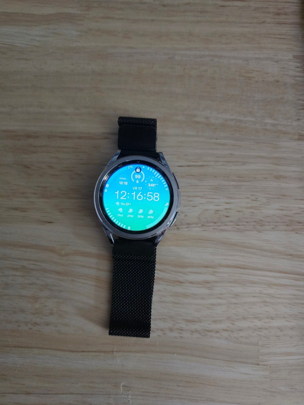 Samsung Watch 6 Classic SM-R950 met Milanese bandje, Ophalen of Verzenden, Samsung, Waterdicht, Gebruikt