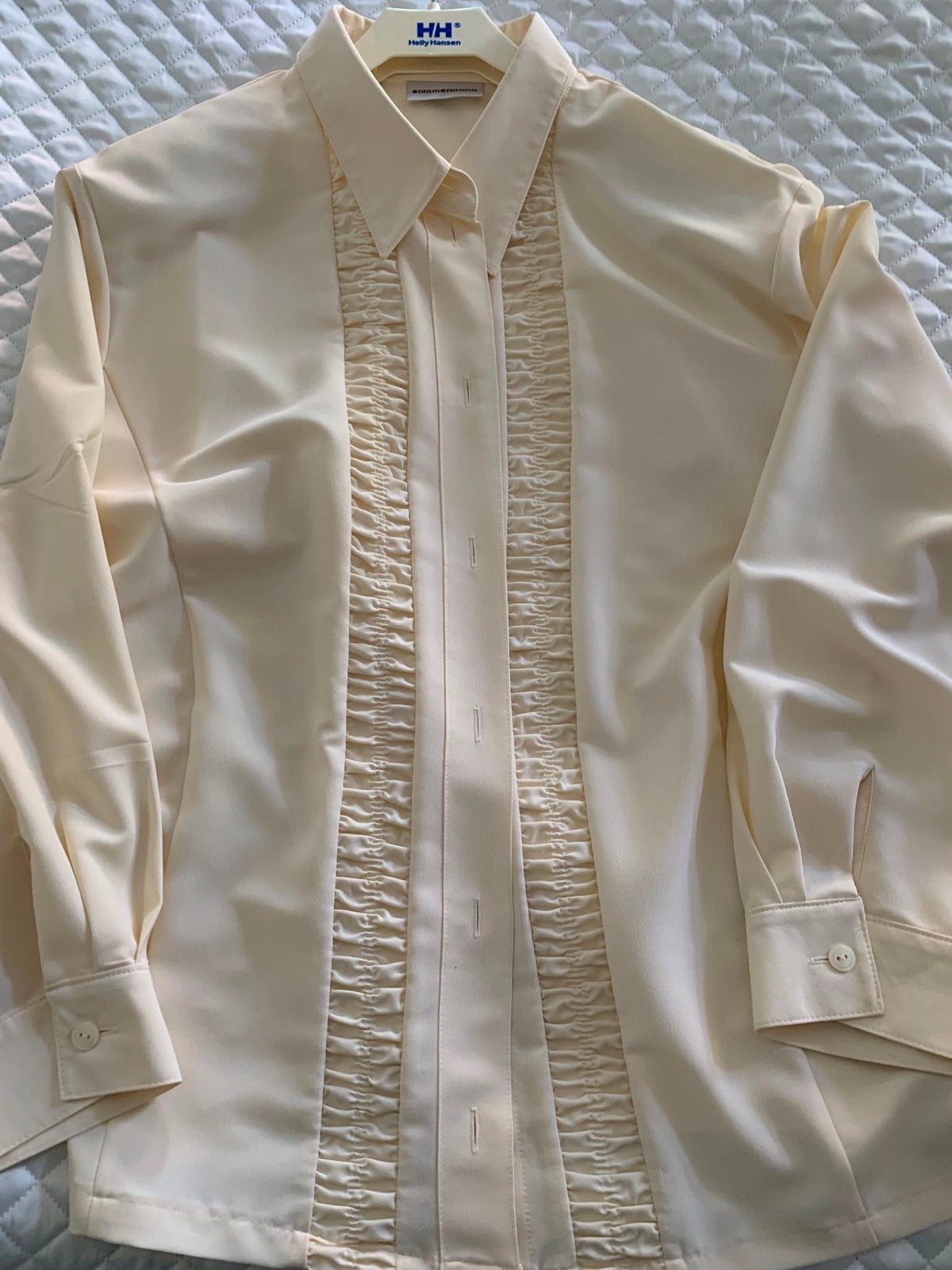 Sommermann Blouse Crème met Ruches - maat 46, Ophalen of Verzenden, Zo goed als nieuw, Maat 46/48 (XL) of groter, Beige
