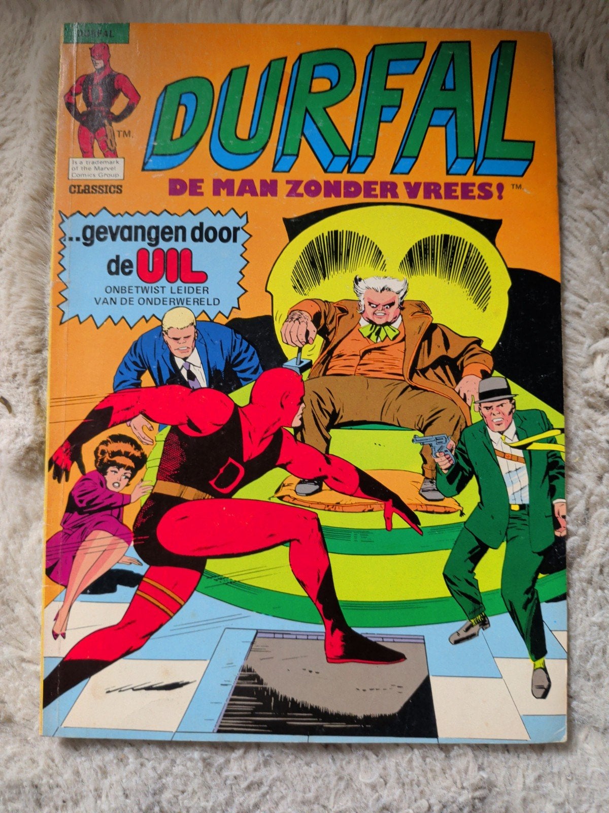 Durfal: De Man Zonder Vrees! - Gevangen door de Uil, Eén stripboek, Ophalen of Verzenden, Gelezen, Stan Lee