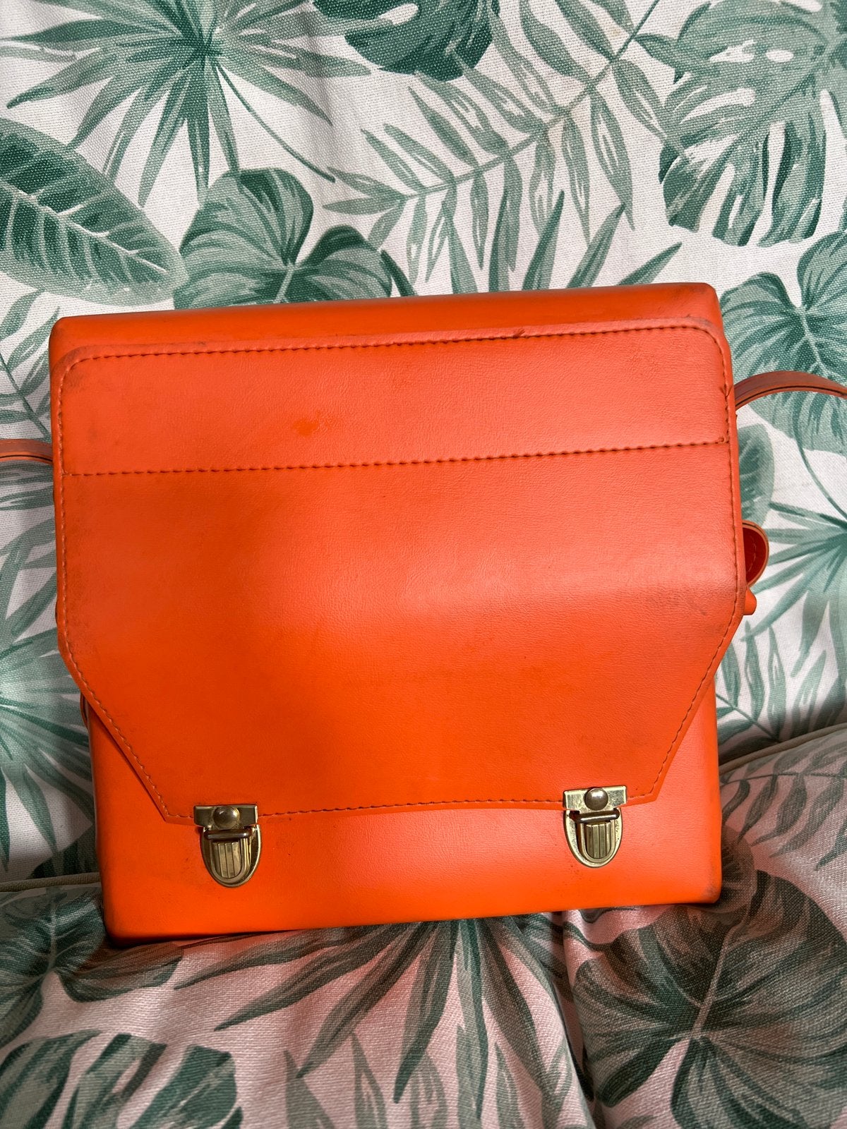 Oranje E.H.B.O. schoudertasje - Vintage look, Ophalen of Verzenden, Zo goed als nieuw