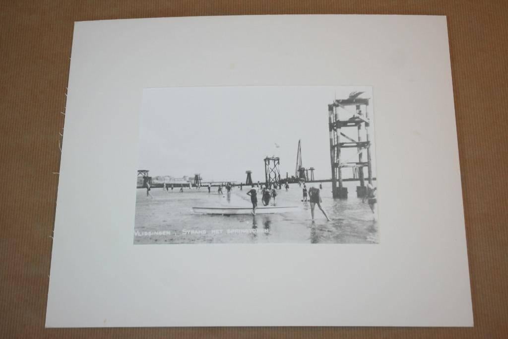 Foto Archief Vlissingen - Strand Vlissingen wandelpier 1935, Ophalen of Verzenden, Gelezen