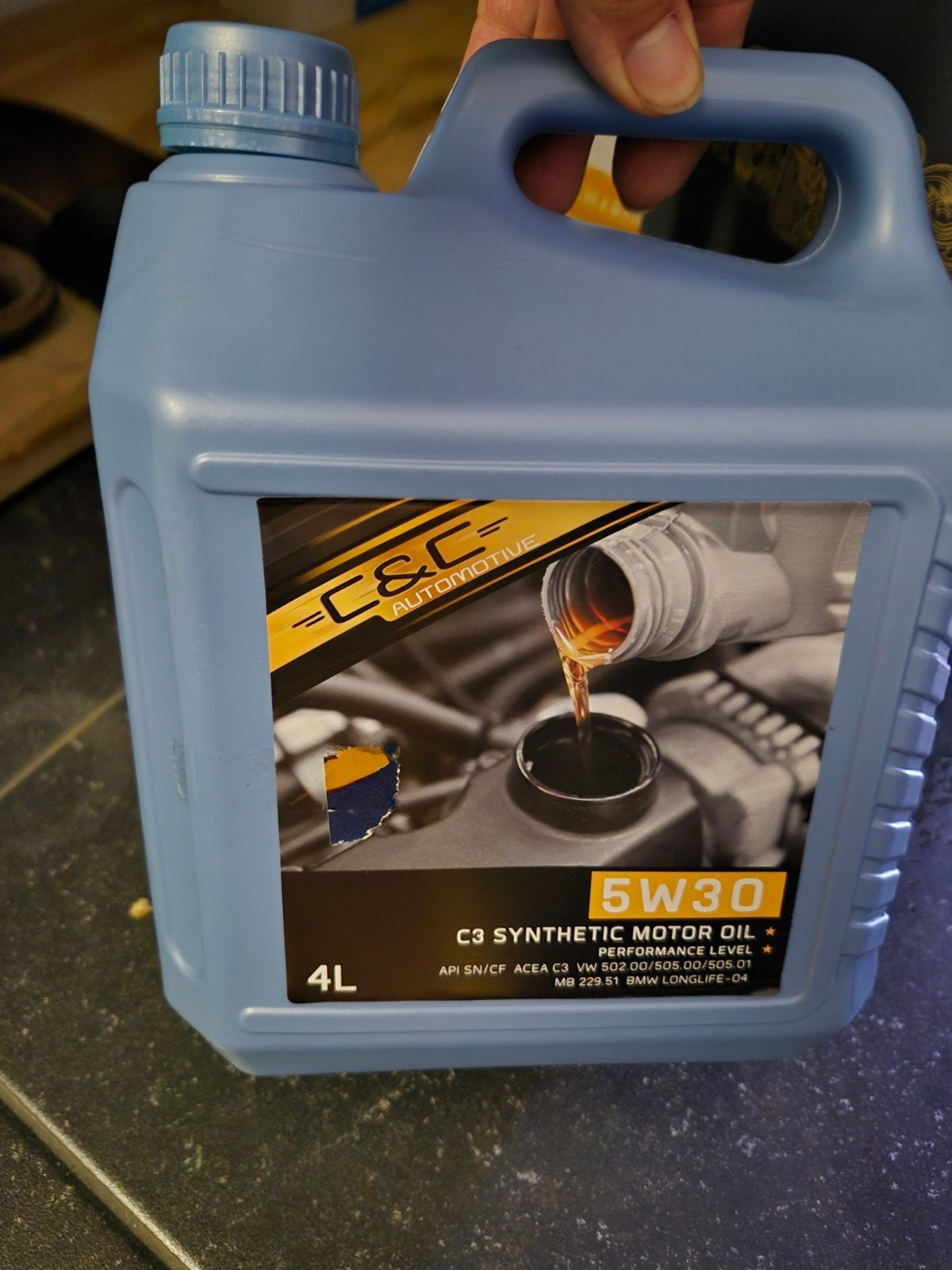 motor olie 5w30, Ophalen