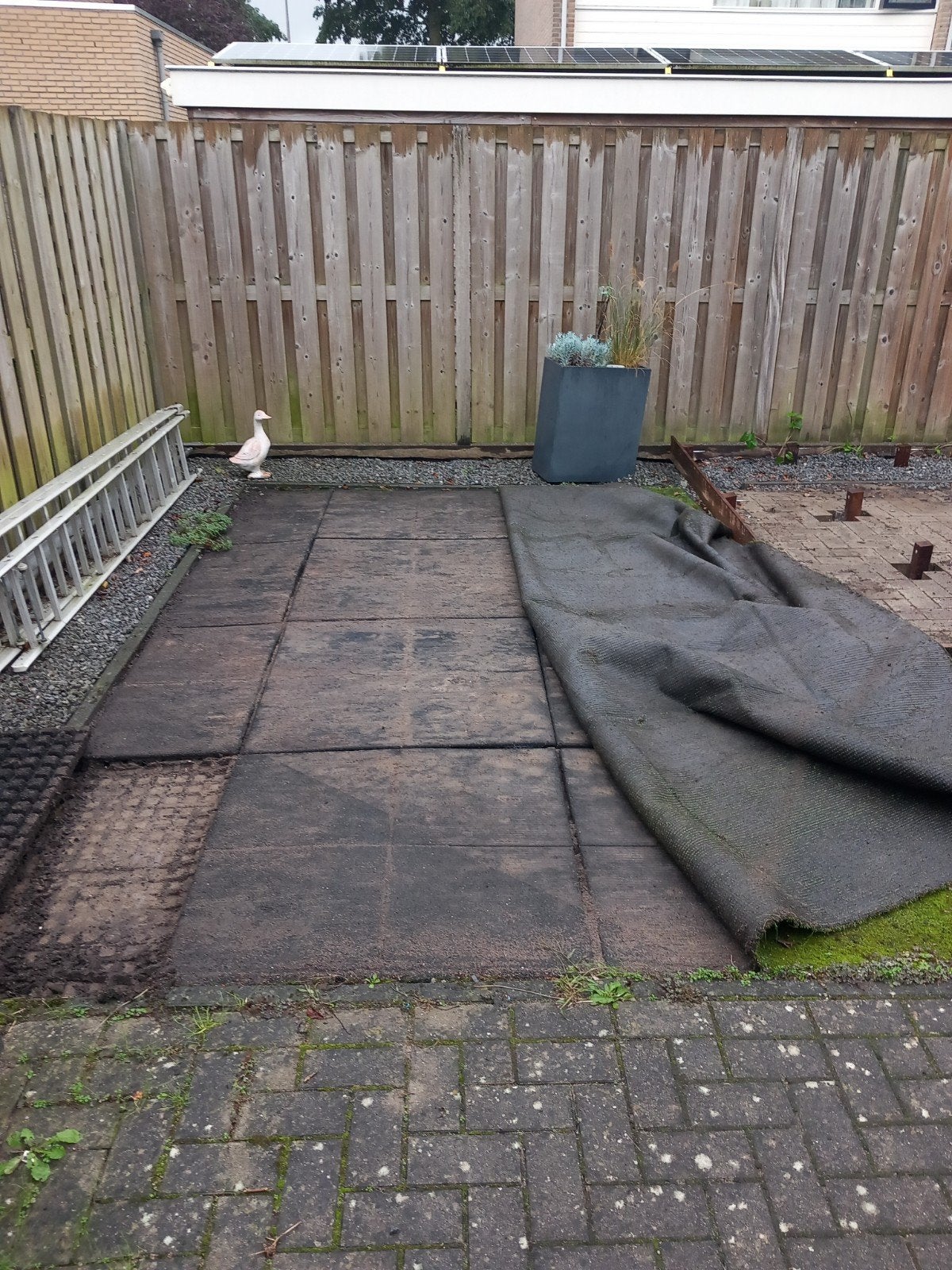 rubberen tegels met kunstgras, Tuin en Terras, Ophalen, Gebruikt, Kunststof