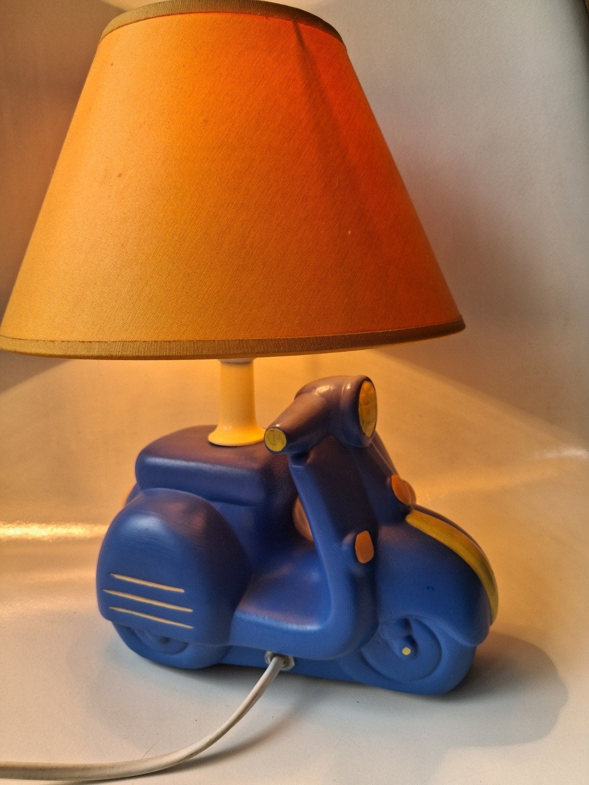 Blauwe Vintage scooterlamp  retro,  Space Age 1980s, Ophalen of Verzenden, Huis en Inrichting