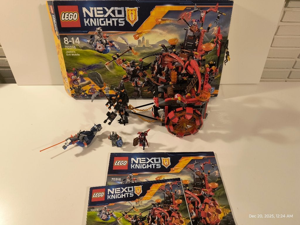 LEGO 70316 NEXO KNIGHTS Jestro's Evil Mobile compleet, Kinderen en Baby's, Speelgoed | Duplo en Lego, Lego, Ophalen of Verzenden