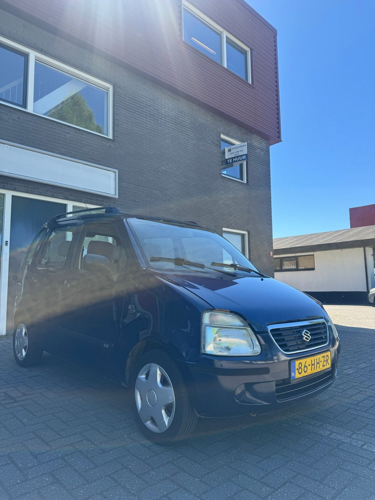 Suzuki Wagon R+ 1.3 AUT 2001 Blauw, Auto's, 40 €/maand, 4 cilinders, 905 kg, Bedrijf