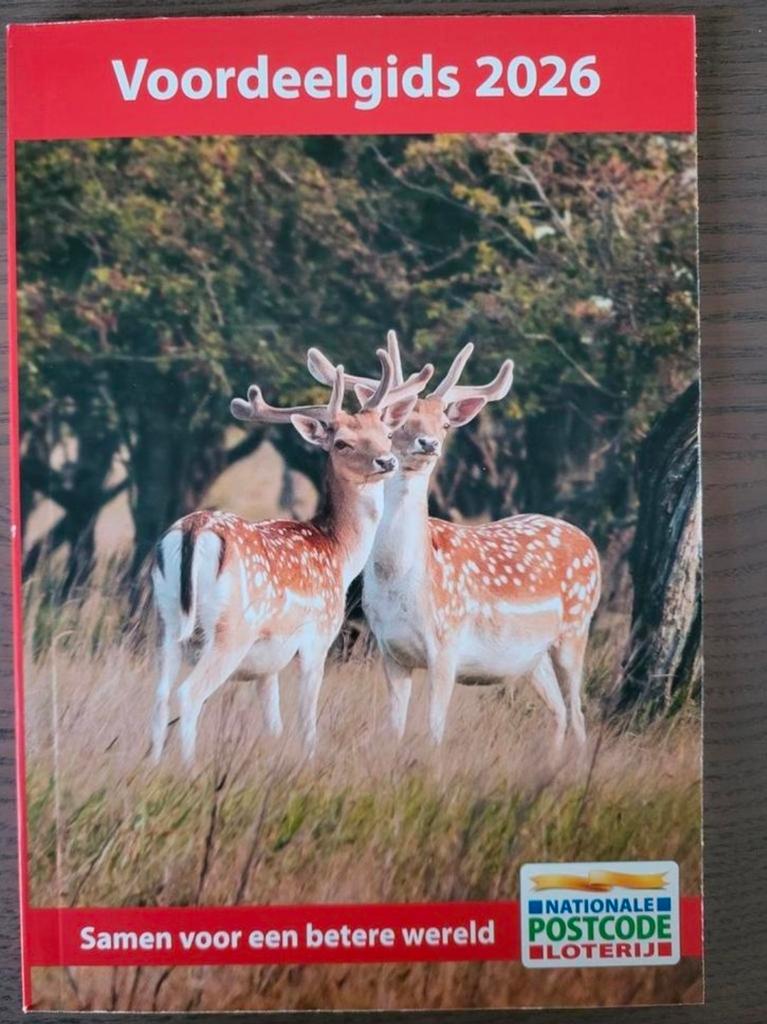Nieuw!! Postcode Loterij Voordeelgids 2026, Tickets en Kaartjes, Kortingen en Cadeaubonnen, Drie personen of meer, Kortingsbon
