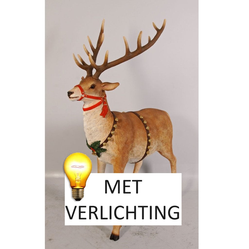 Reindeer Jumbo – Rendier beeld met Licht Hoogte 172 cm, Ophalen, HorecaBeelden, Nieuw, HorecaBeelden