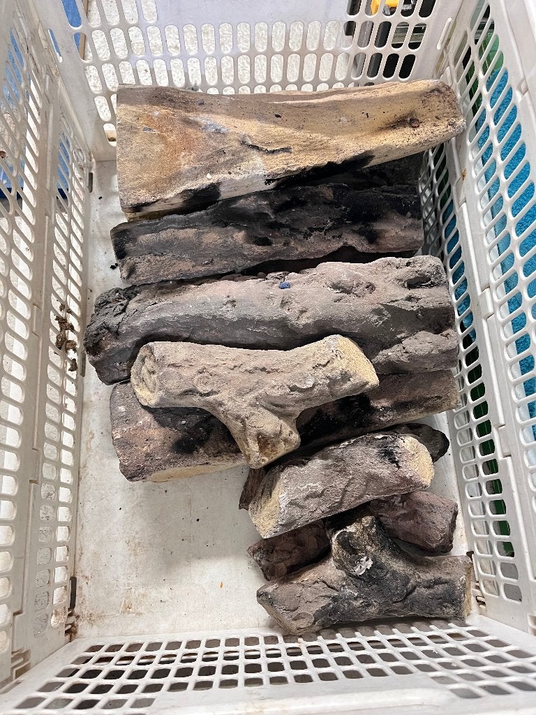 Decoratieve houtblokken voor haard, Ophalen of Verzenden, Gebruikt, Vrijstaande haard, Overige soorten