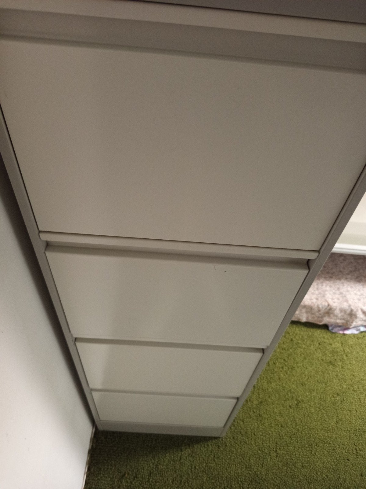 Stalen Archiefkast met 4 Laden en Slot - 145 cm Hoog, Ophalen
