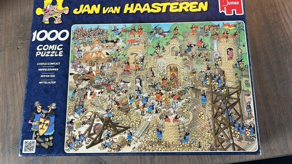 Middeleeuwen Jan van Haasteren puzzel, Ophalen of Verzenden, 500 t/m 1500 stukjes, Zo goed als nieuw, Legpuzzel