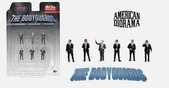 Figuurtjes, poppetjes 1/64 v American Diorama The Bodyguards, Ophalen of Verzenden, Nieuw, Overige typen