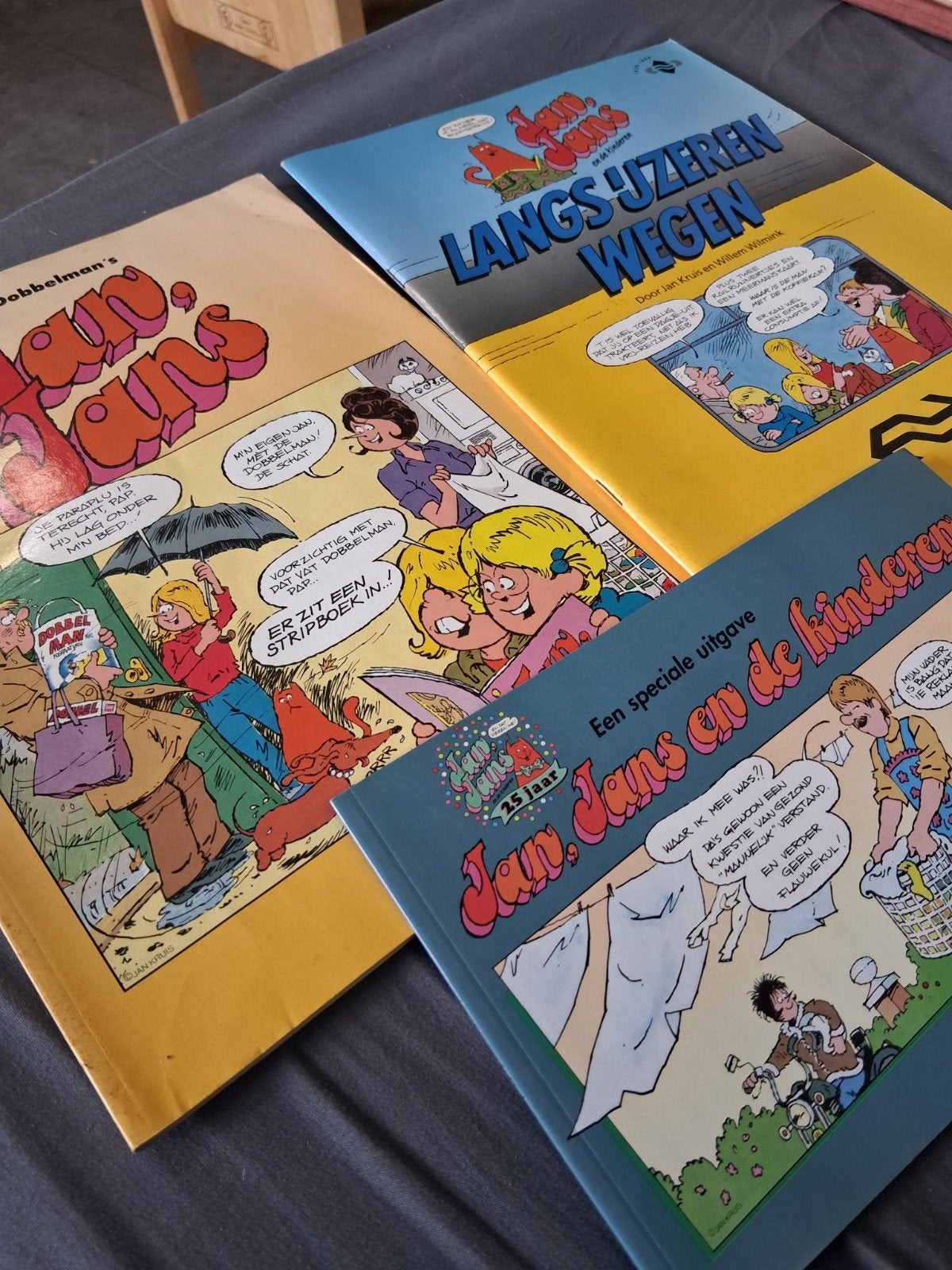Jan, Jans en de Kinderen stripboeken - 3 stuks, Meerdere stripboeken, Ophalen of Verzenden, Gelezen, Jan Kruis