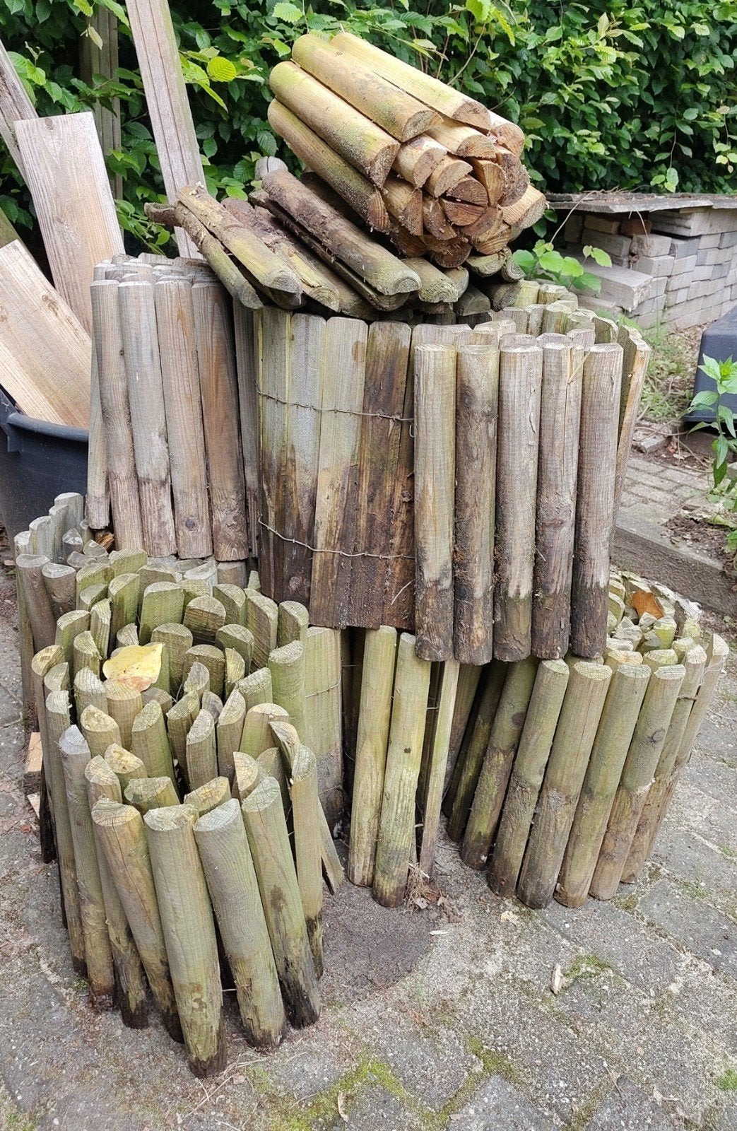 Houten borderrollen / borderrand, Ophalen, Gebruikt, 25 tot 50 cm, 200 cm of meer