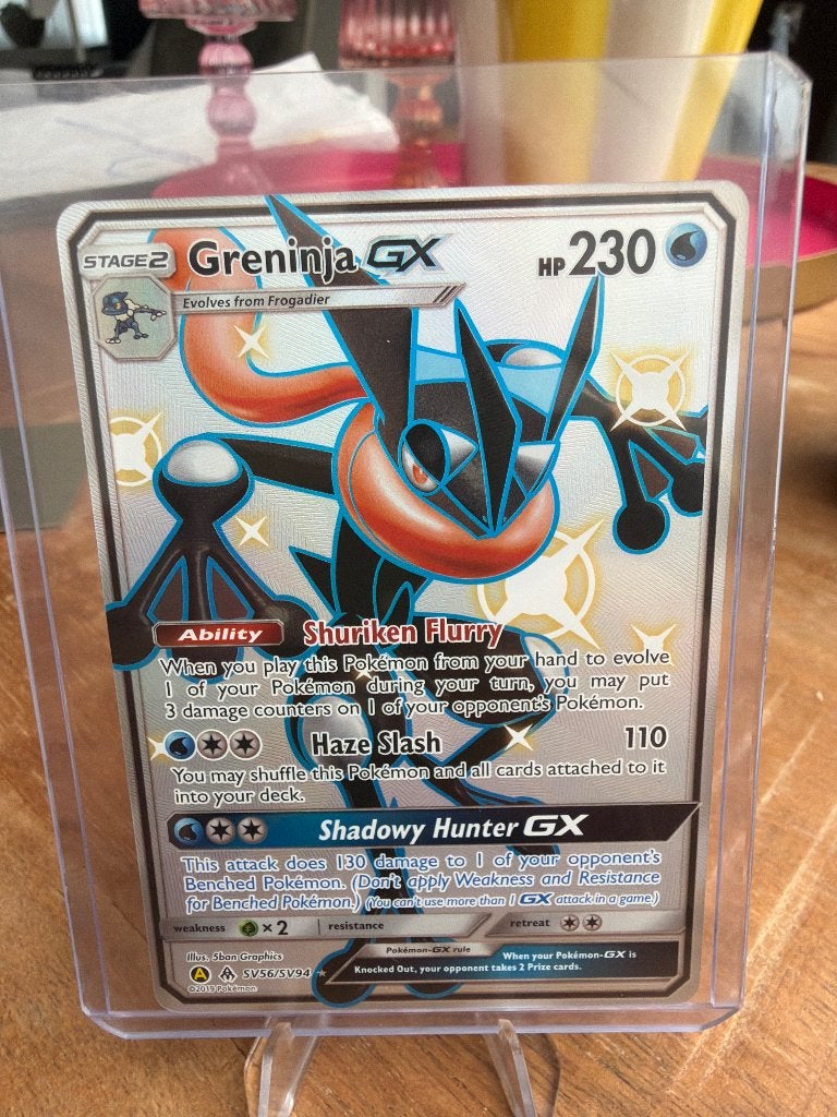 Greninja GX – Shiny Vault – Hidden Fates, Ophalen of Verzenden, Zo goed als nieuw, Losse kaart
