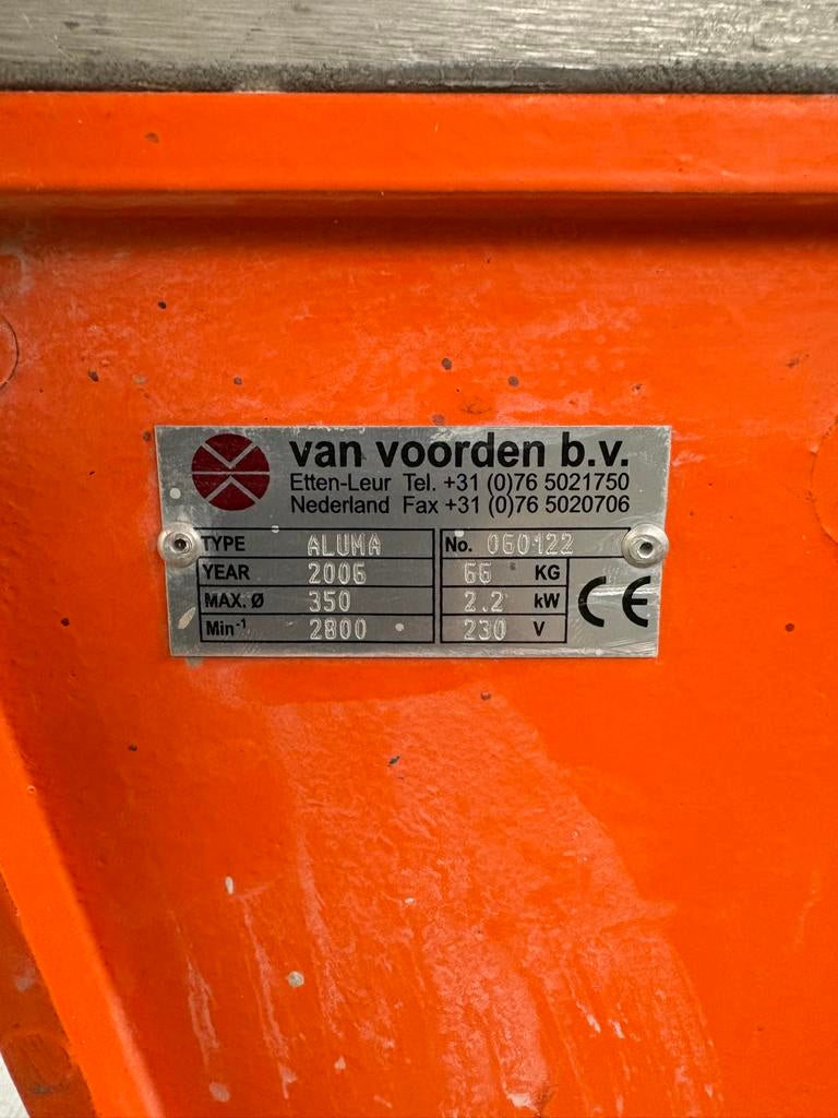 Steen/tegelzaag - Van Voorden - ALUMA, Ophalen, Gebruikt, 70 mm of meer, Overige typen