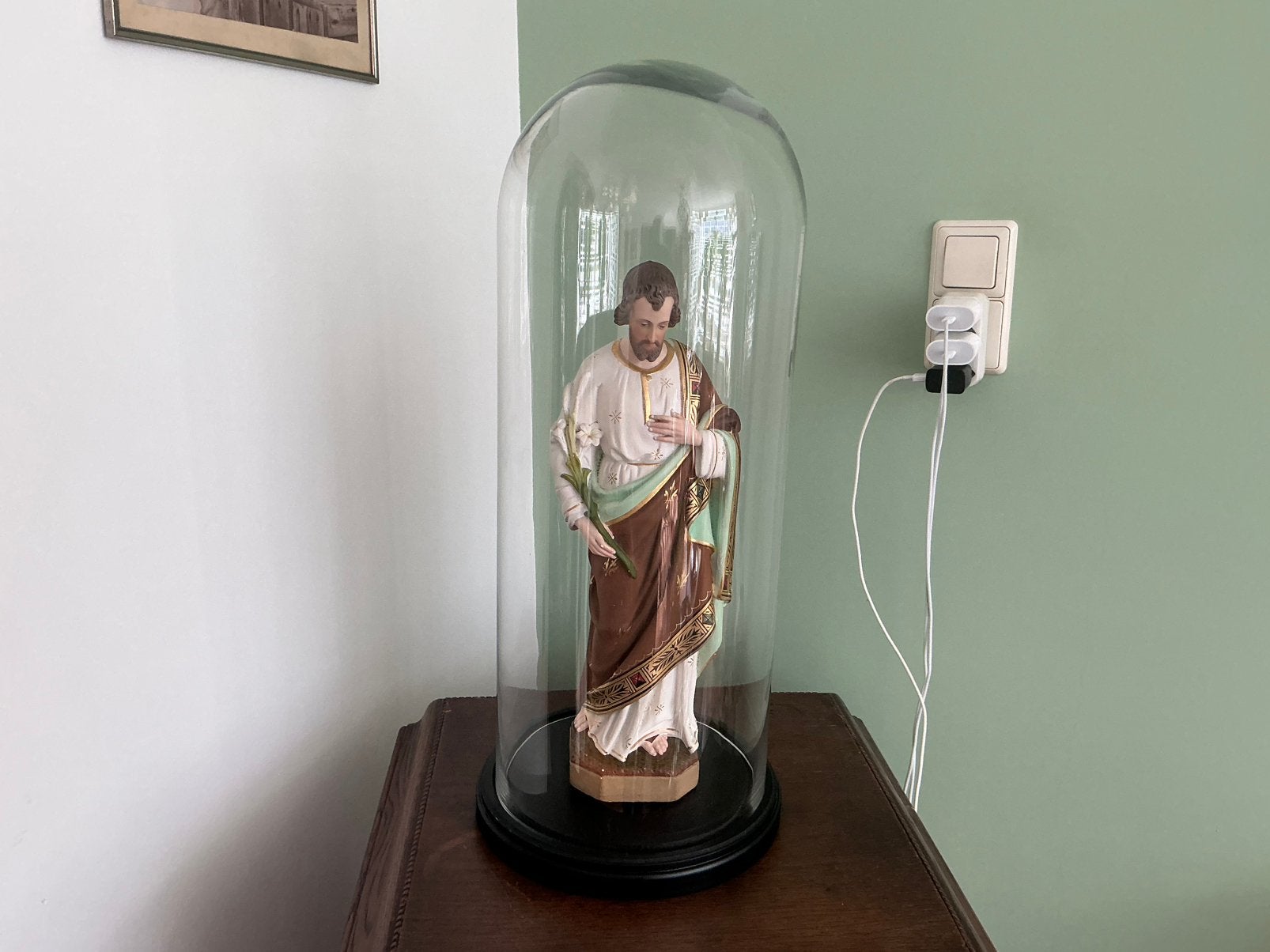 Oude stolp met beeld., Verzamelen, Ophalen, Zo goed als nieuw, Beeld(je)