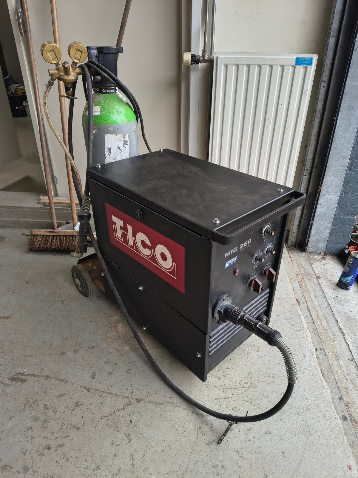 Tico 260a mig lasapparaat met volle gasfles en draadrollen, Ophalen, Nieuw, Co2