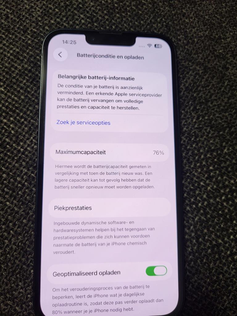 iPhone 13 128GB Blauw met doos - Batterij 76%, Ophalen, Blauw, IPhone 13, Zonder simlock