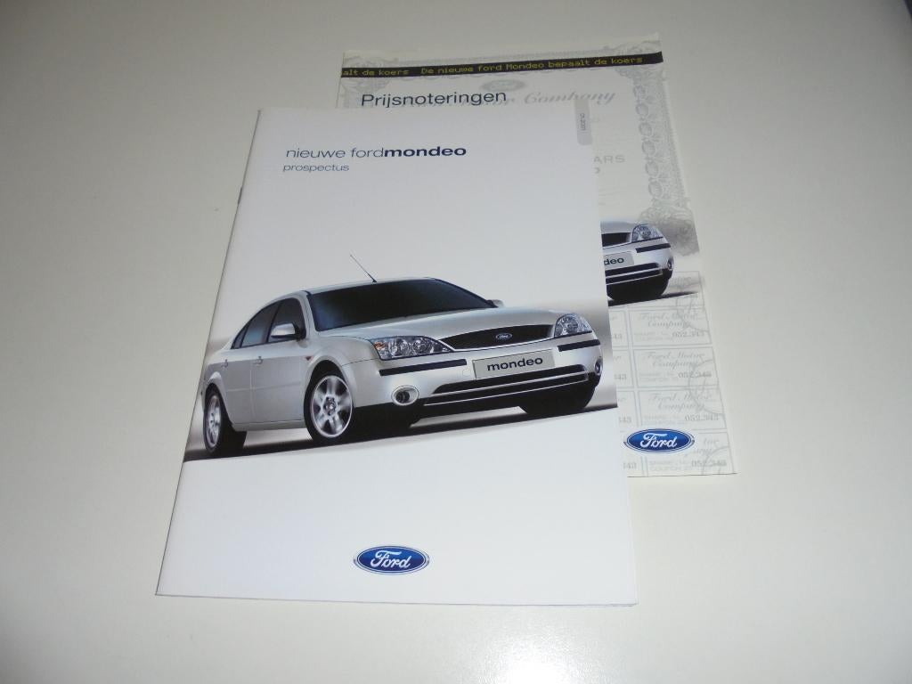 brochure Ford Mondeo  2001, Ophalen of Verzenden, Nieuw, Ford