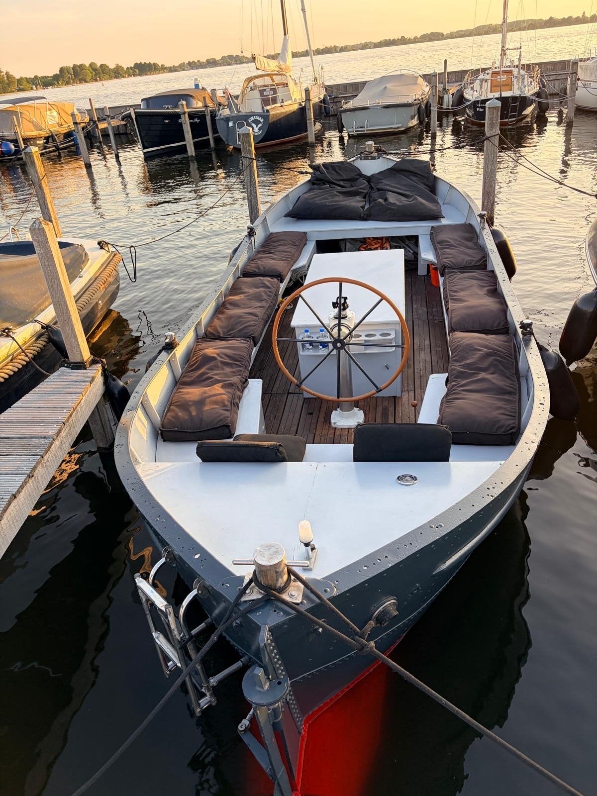 Robuuste Aluminium Sloep -  6,9 meter, Watersport en Boten, Sloepen, Ophalen, Gebruikt, Aluminium, Kussenset