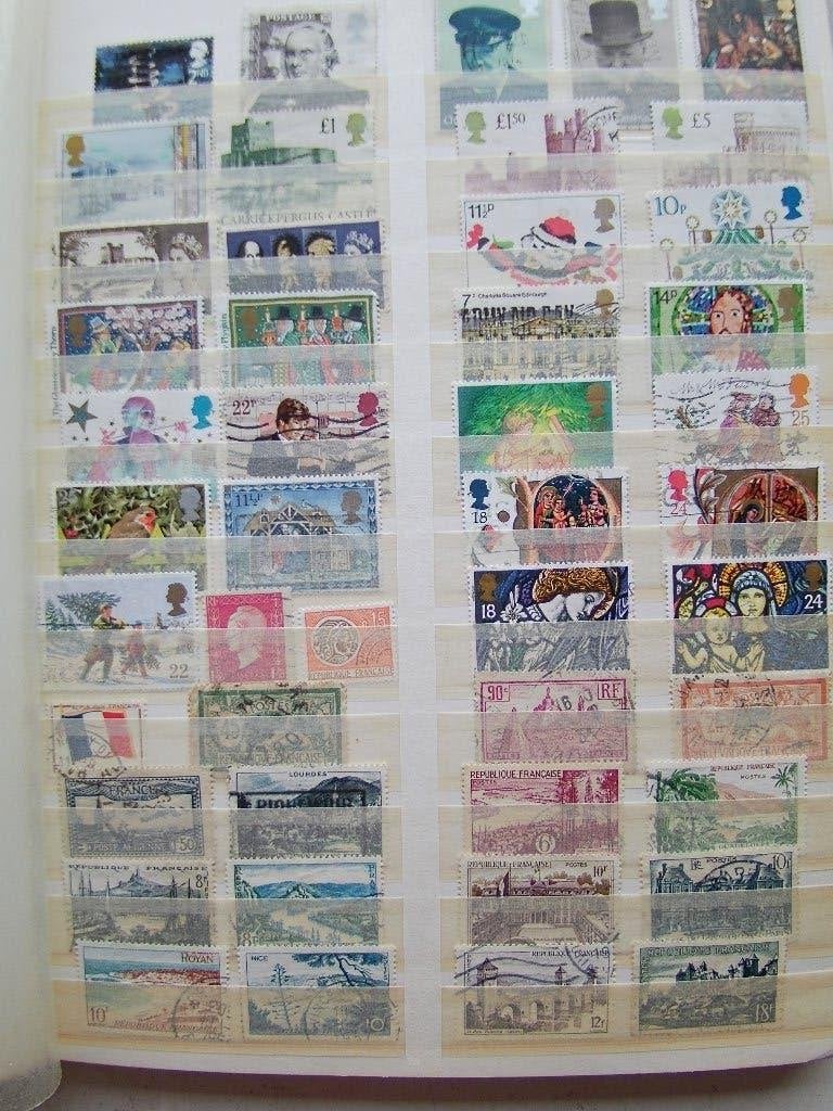 stockboek vol Engeland  Frankrijk, Gibraltar Griekenland, Postzegels en Munten, Ophalen of Verzenden, Buitenland