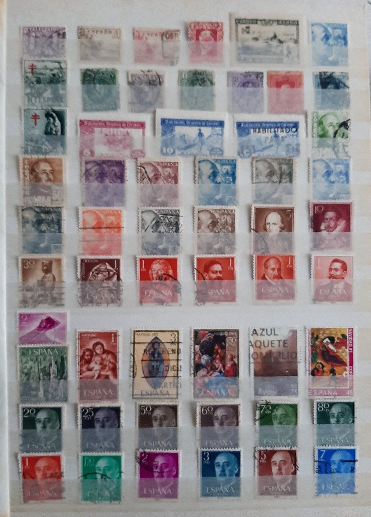 3 Kaarten Oude Klassieke Postzegels Spanje Nr. 2 Gestempeld, Postzegels en Munten, Ophalen, Gestempeld