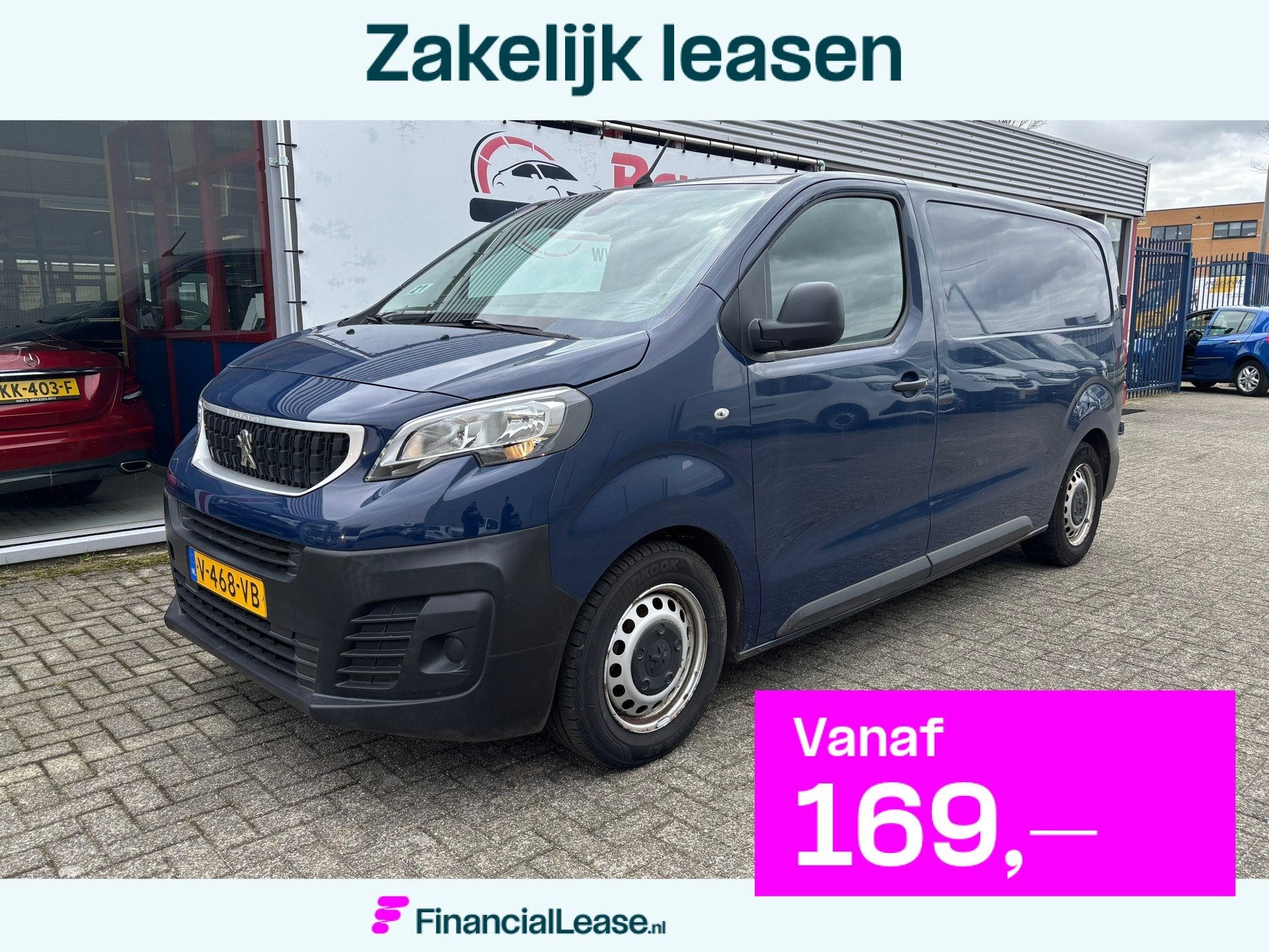 Peugeot Expert 226S 1.6 BlueHDI 95 Premium, Voorwielaandrijving, Stof, Gebruikt, Blauw
