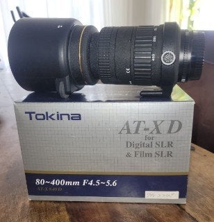 Tokina 80-400mm f/4.5-5.6 AT-XD 840  zoomlens, Audio, Tv en Foto, Fotografie | Lenzen en Objectieven, Handmatige focus, 400 mm