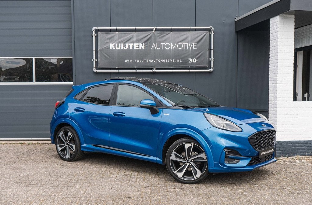 Ford Puma 1.0 EcoBoost Hybrid ST-Line X / Full options / 155, Voorwielaandrijving, Blauw, 23 km/l, Bedrijf