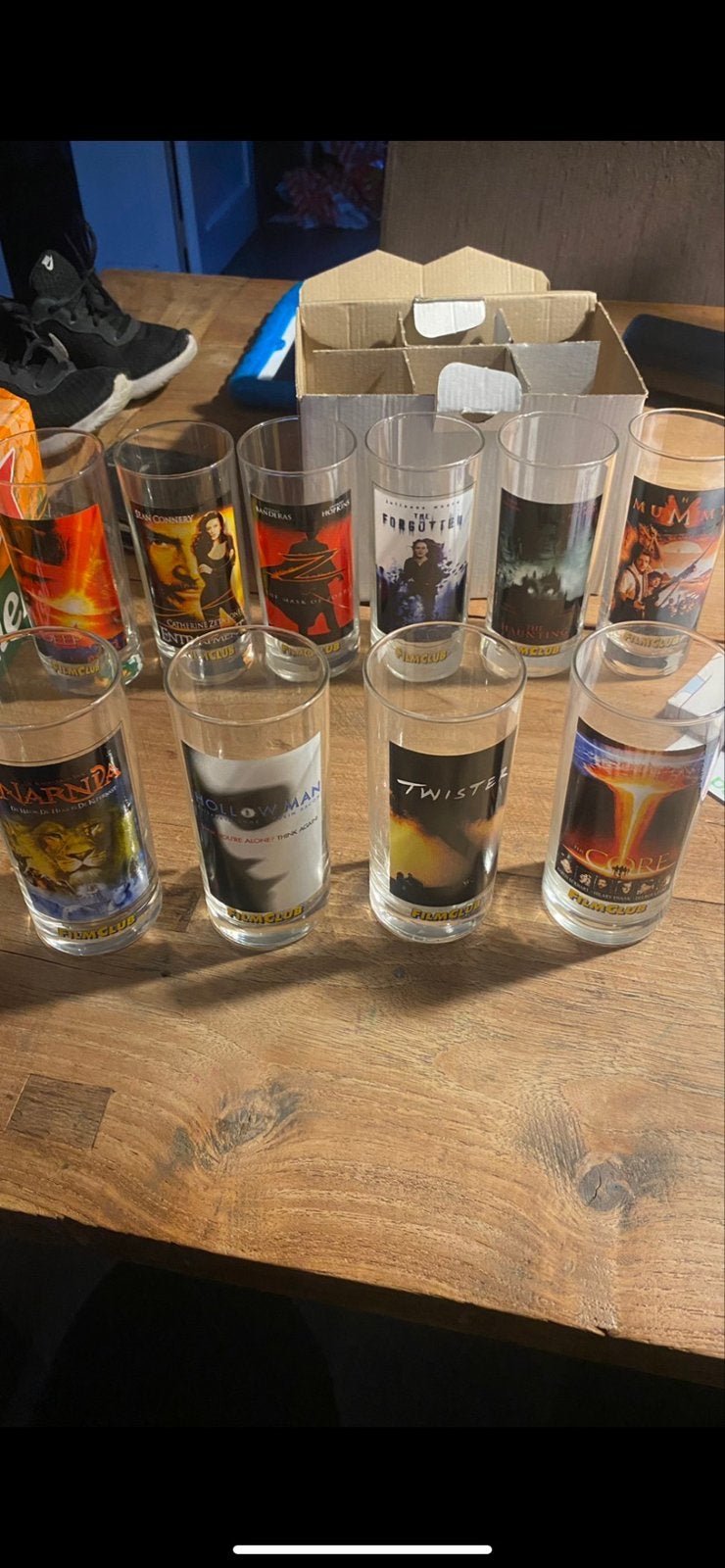 filmclubglazen vele soorten 4€ stuk, Ophalen of Verzenden, Zo goed als nieuw, Overige typen
