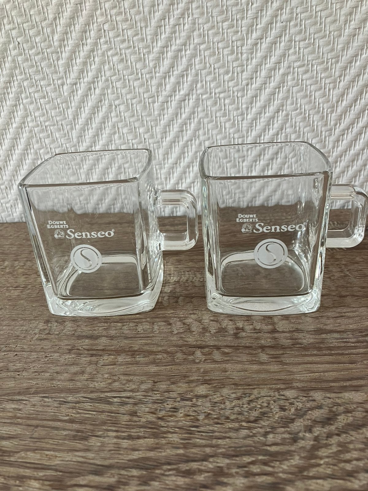 3 verschillende glazen koffie Senseo mokjes, Huis en Inrichting, Overige typen, Nieuw, Ophalen of Verzenden, Glas