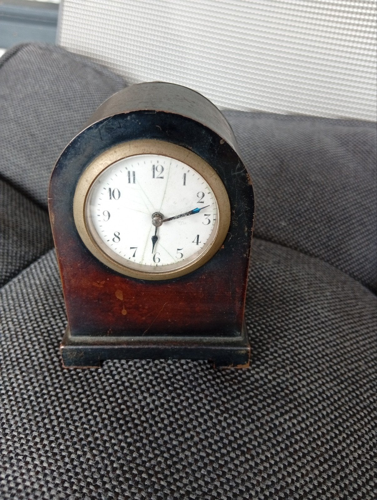 Antieke brons tafelklok - Vintage uurwerk, Ophalen of Verzenden