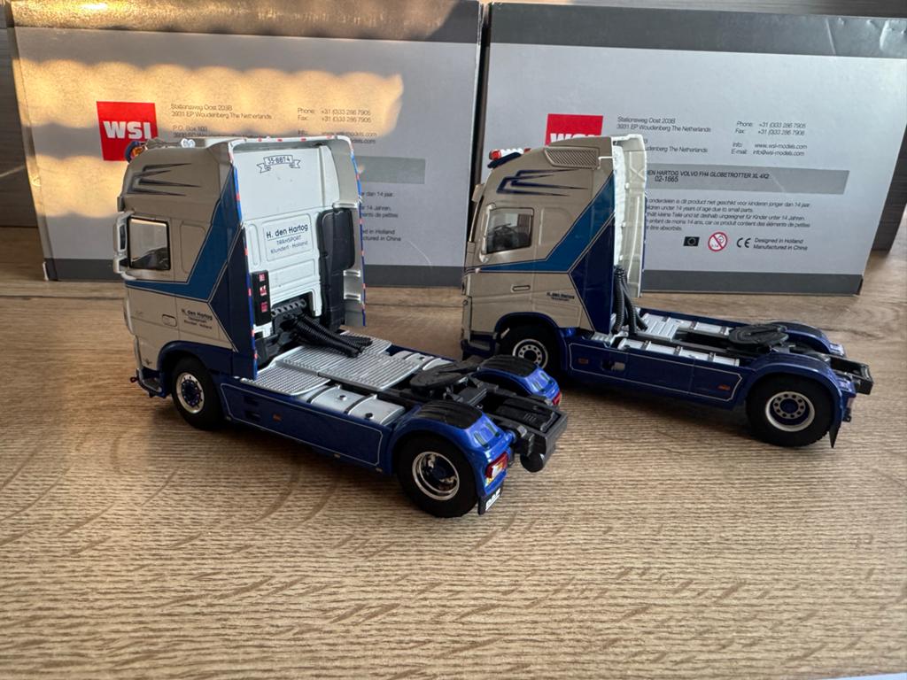 WSI H. den Hartog DAF & Volvo 1:50, Ophalen of Verzenden, Zo goed als nieuw, Bus of Vrachtwagen, Wsi