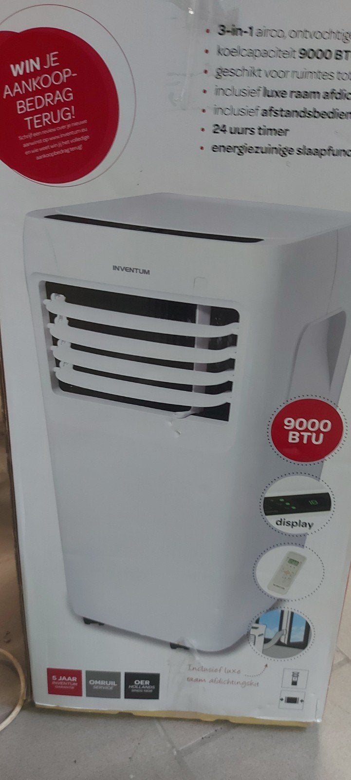 Inventum Mobiele Airco 3-in-1 DRS9000AC - 9000 BTU, 2 snelheden, Ophalen of Verzenden, Zo goed als nieuw, Koelen en Ontvochtigen