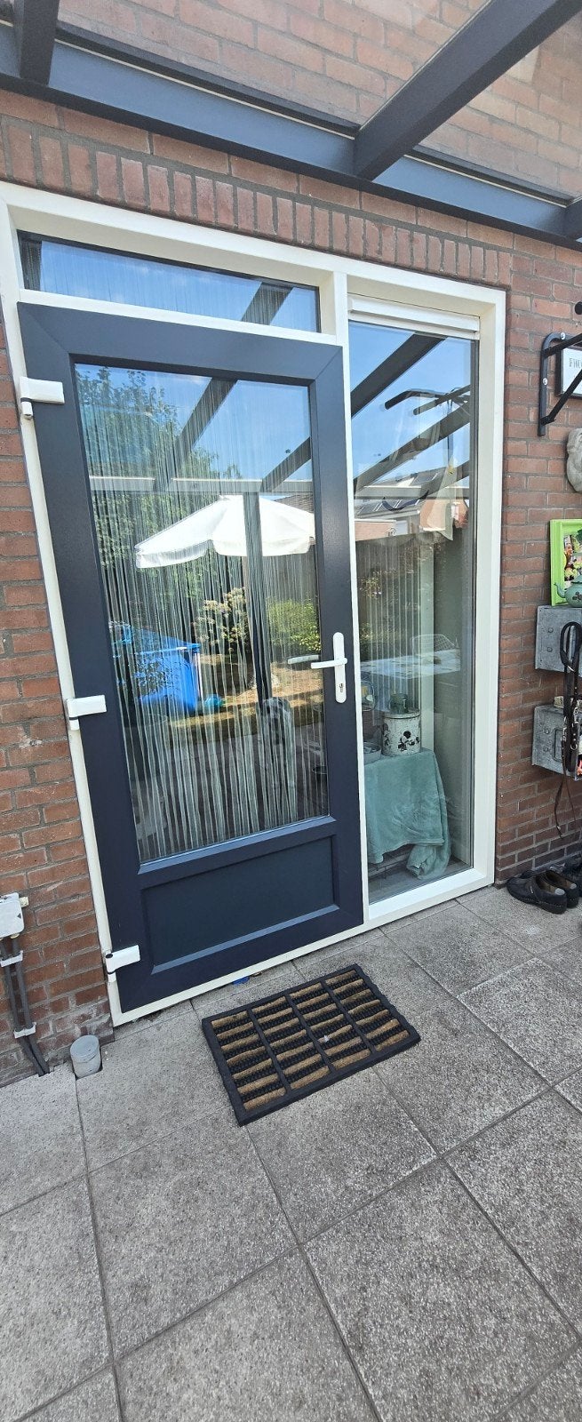 Kunststof achterdeur met kozijn, in goede staat!, Ophalen of Verzenden