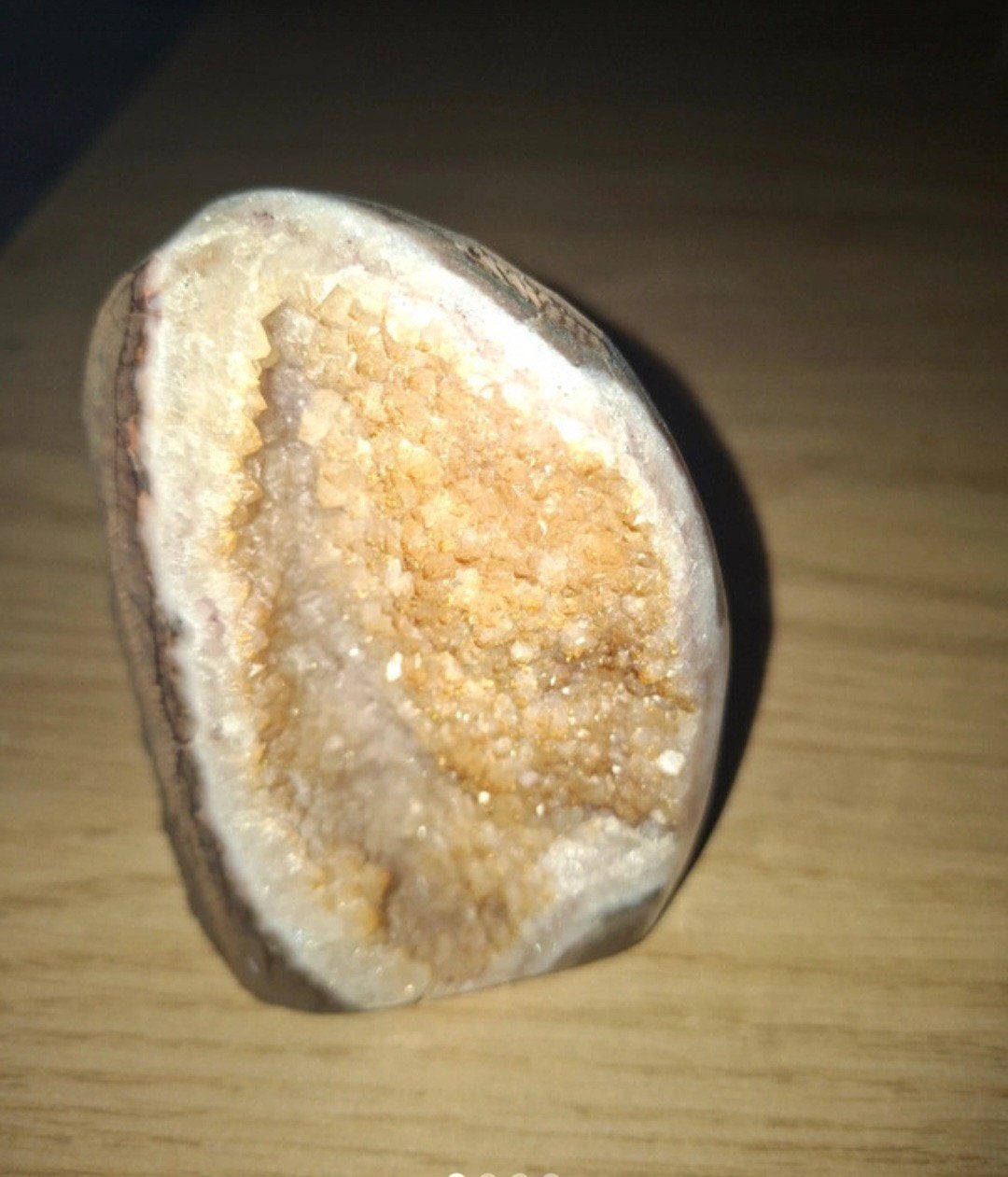 Gebrande amethist cutbase, Ophalen of Verzenden, Mineraal