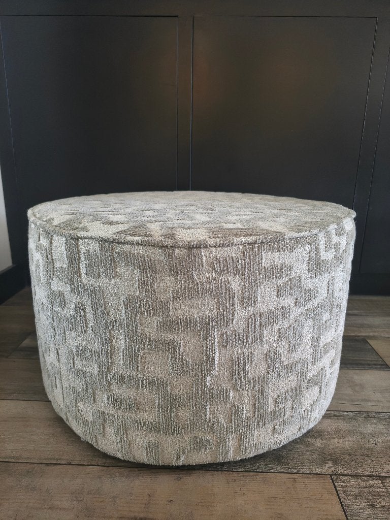 Hocker met motief, Ophalen, Beige, Zo goed als nieuw, Modern