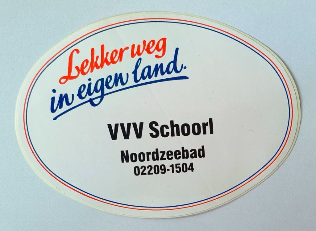 Sticker VVV Schoorl Noordzeebad, Ophalen of Verzenden, Zo goed als nieuw, Bedrijf of Vereniging