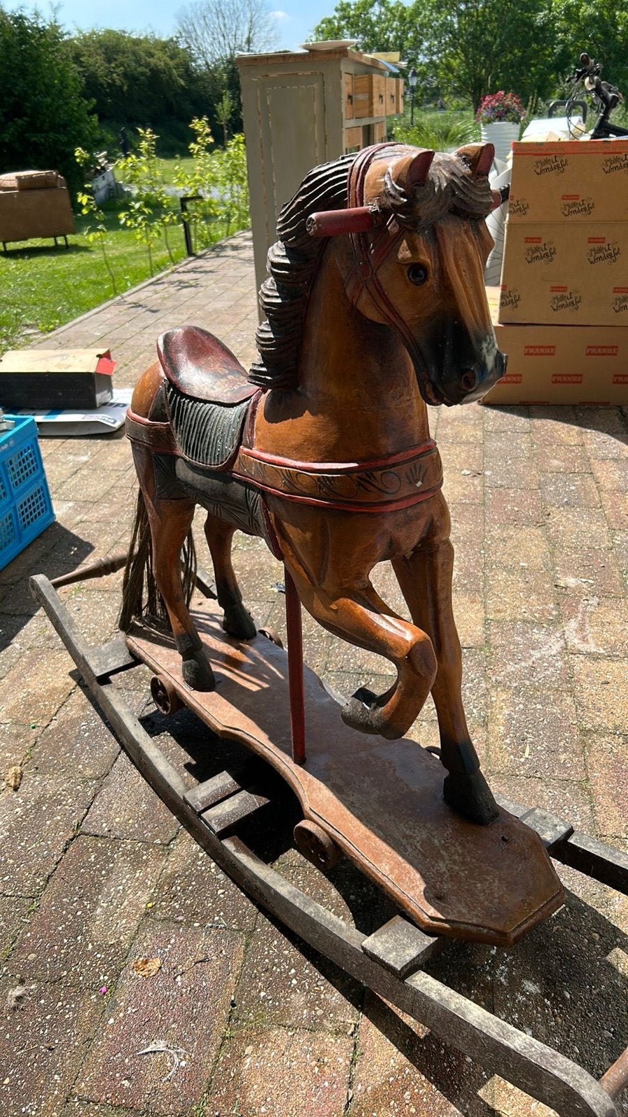 Antiek houten hobbelpaard - Decoratief en charmant, Ophalen