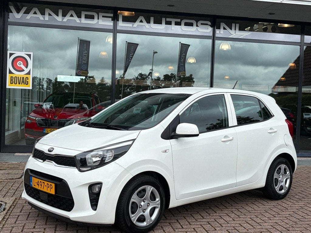 Kia Picanto 1.0 ComfortLine 24d-KM! 1e Eig! Airco Cruise NL-, Auto's, Kia, Stof, Gebruikt, 4 stoelen, Wit