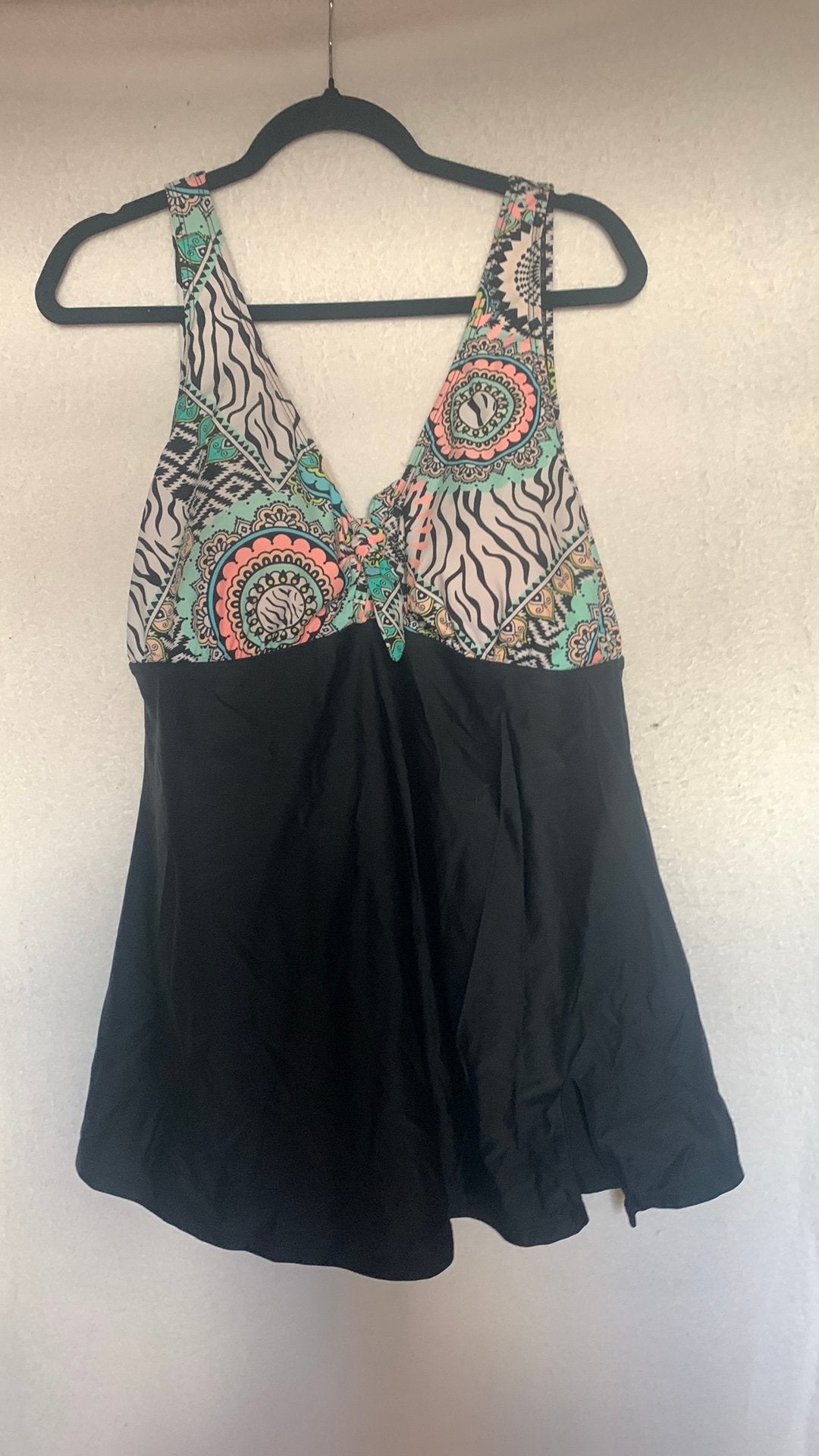 Badpak met rokje, Kleding | Dames, Badmode en Zwemkleding, Ophalen of Verzenden, Zo goed als nieuw, Zwart, Badpak