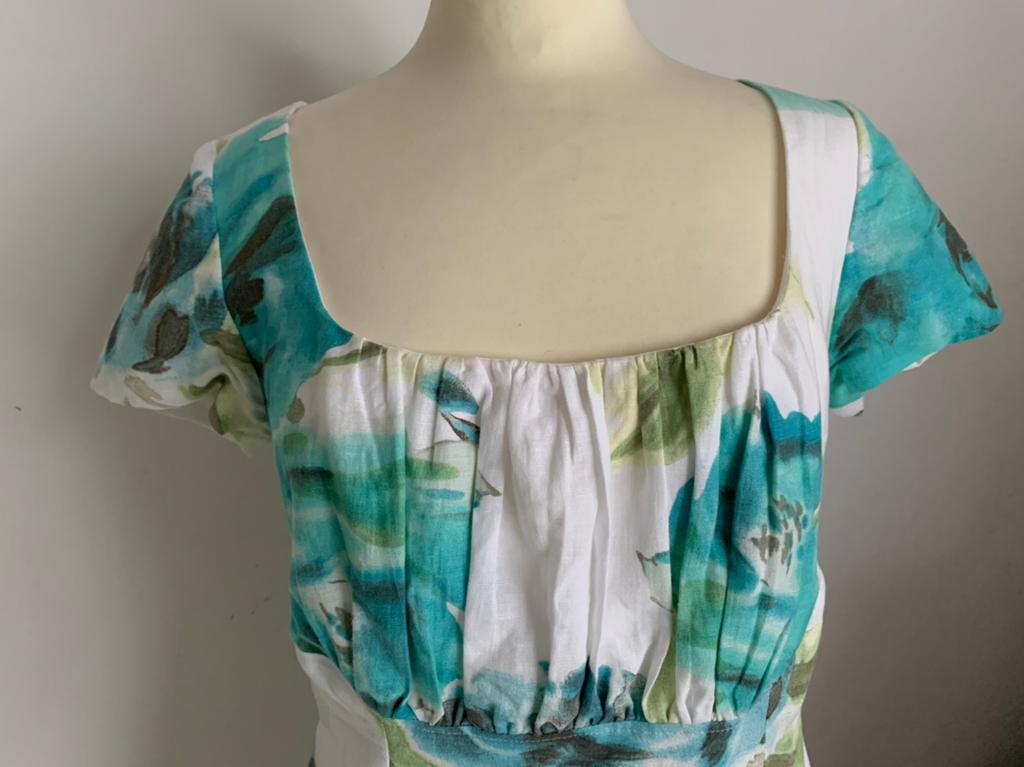 Zomerjurk met bloemen, in 50’s style, Maat 42/44 (L), Ophalen of Verzenden, Zo goed als nieuw, Onder de knie