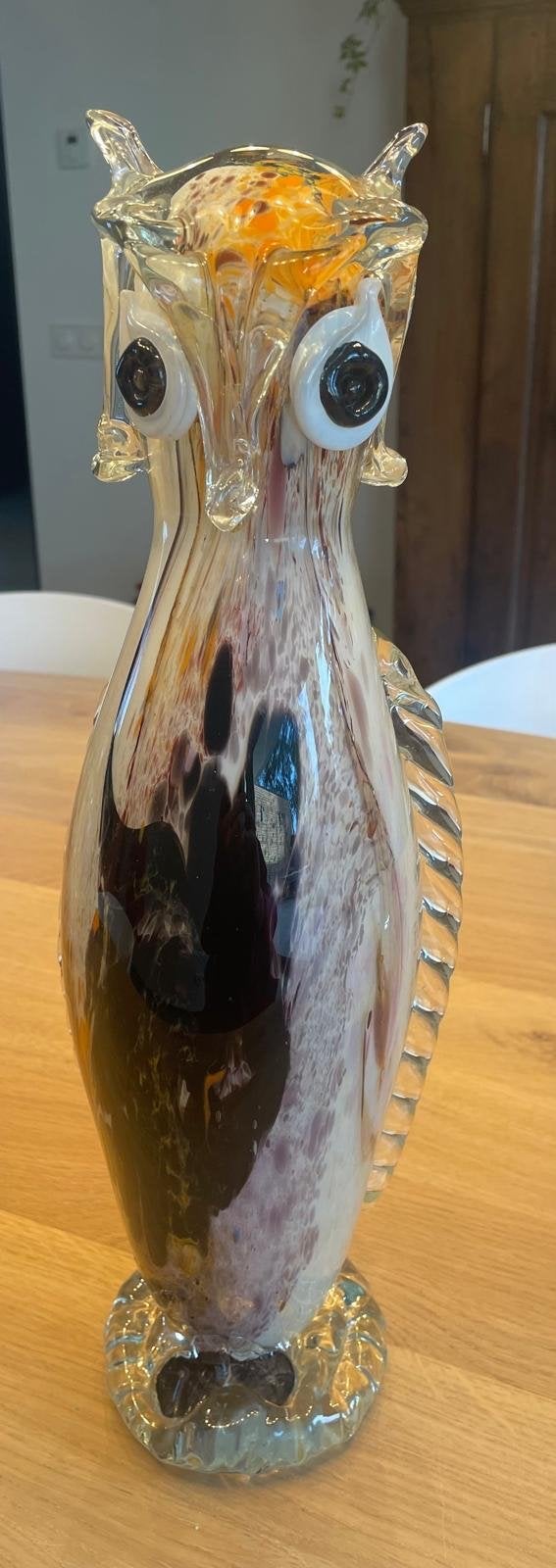 Glazen kleurrijke uil in Murano stijl, Ophalen
