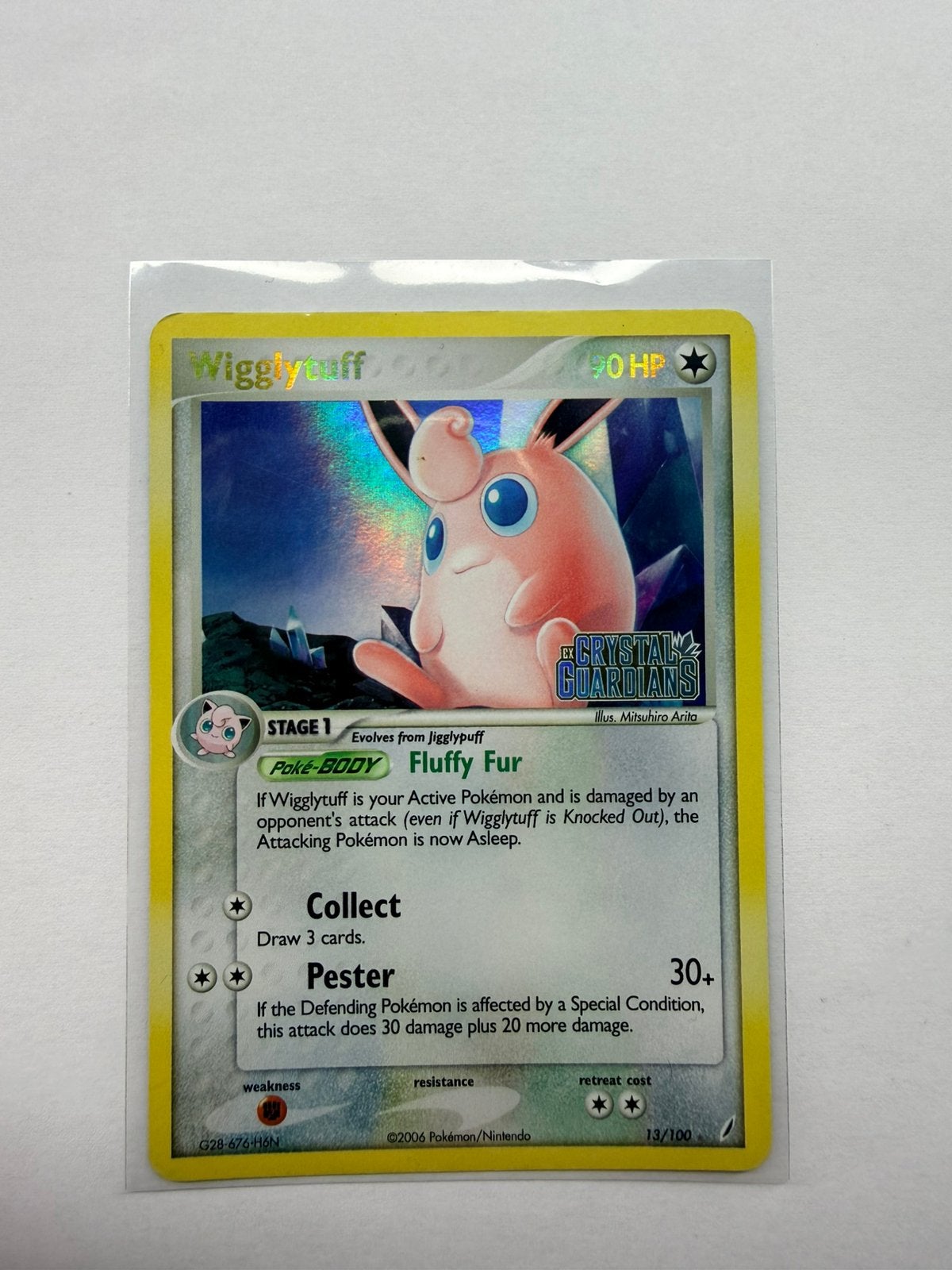 Wigglytuff reverse holo Pokémon crystal guardians, Ophalen of Verzenden, Gebruikt