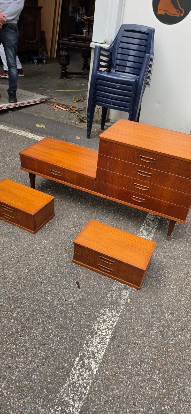prachtige vintage jaren 60 pastoe design design meubel!, Ophalen, Zo goed als nieuw, 3 of 4 laden, Teakhout
